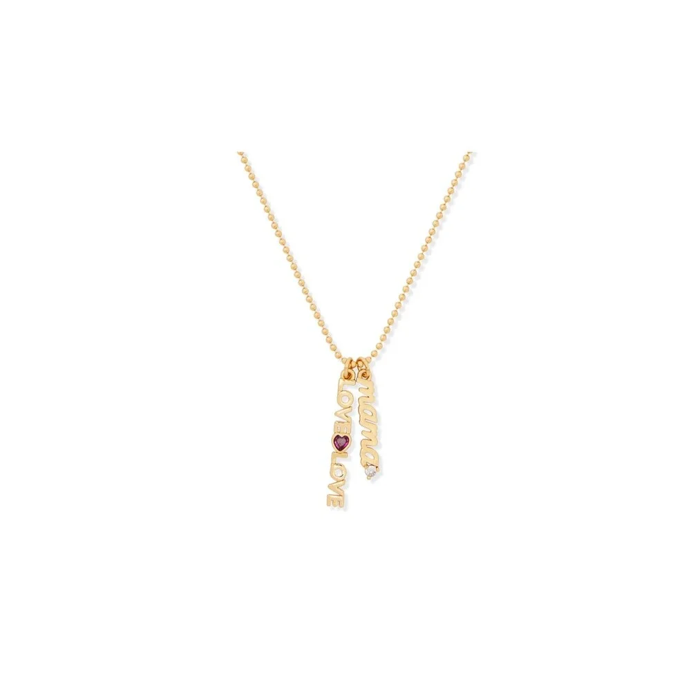Kate spade new york Love Mama Double Pendant Necklace, 16